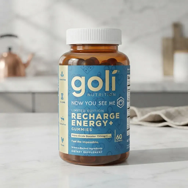 GOLI NUTRITION NOW YOU SEE ME RECHARGE ENERGY + LIMITED EDITION SEALED 60CT